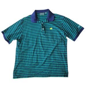 Masters Collection Striped Polo Shirt Short Sleeved Pima Cotton Men's Large